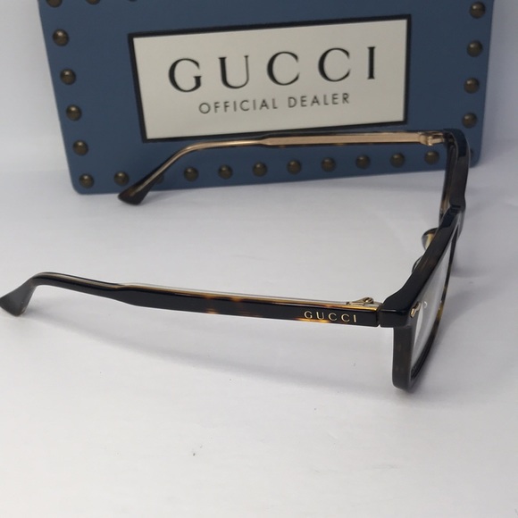 Auth - New - Gucci GG0191OA 006 HAVANA HAVANA TRANSPARENT MEN OPTICAL EYEGLASSES - Picture 7 of 16